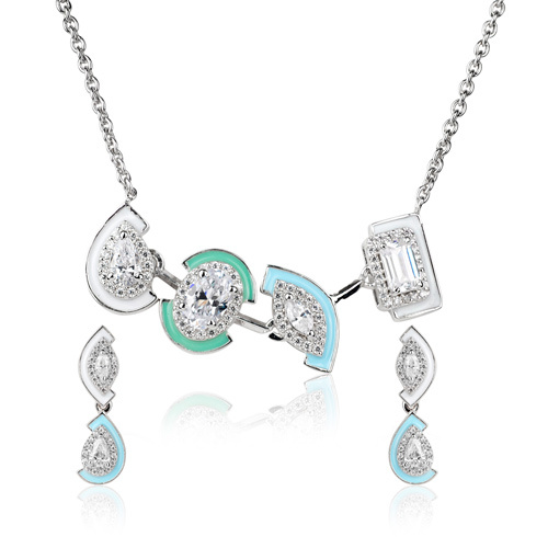 Diamond Glorious Pendant Set Good
