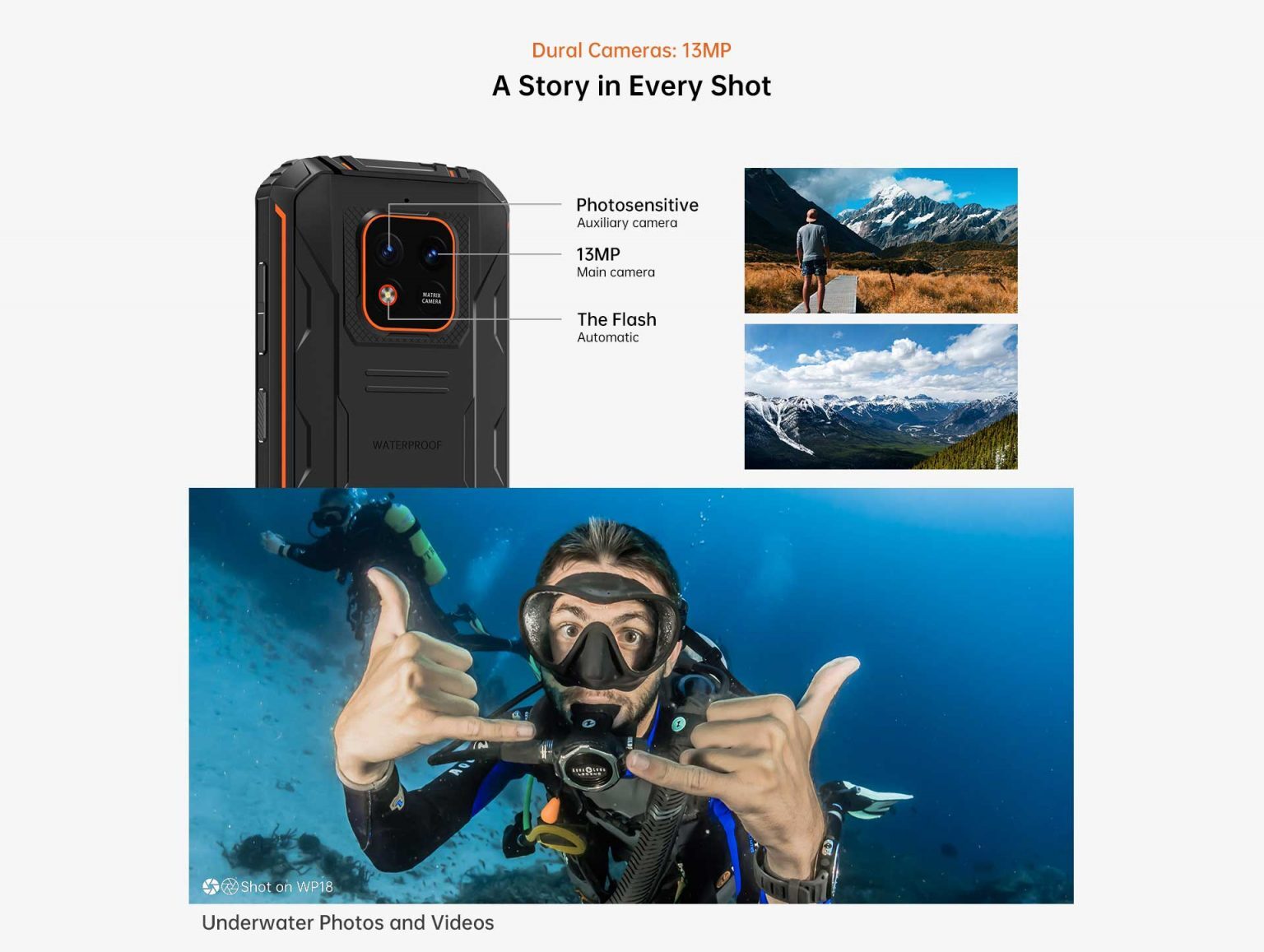 Black Oukitel Mobiles Wp 18 Pro