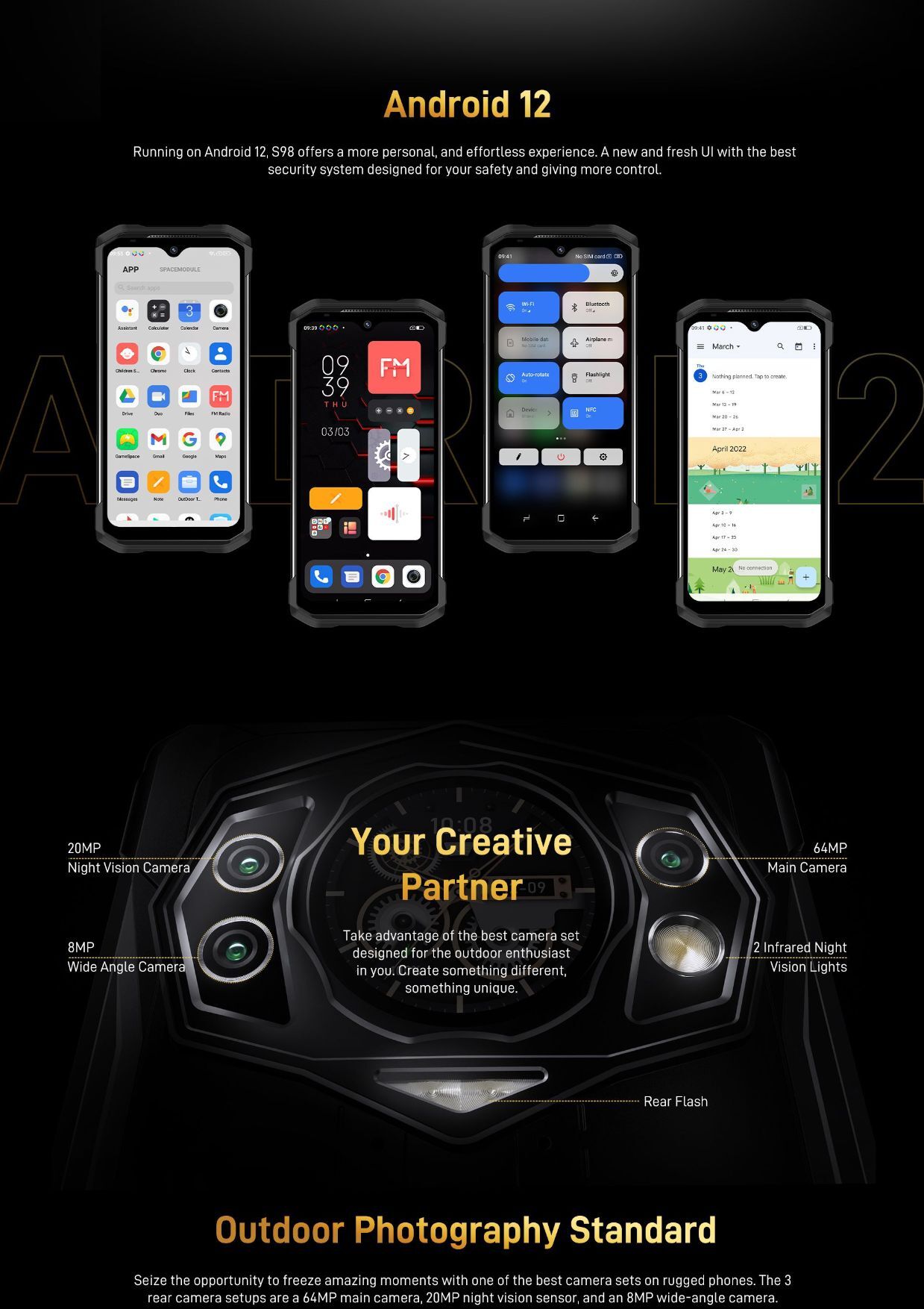 Doogee S98 Android Mobile Body Material: Plastic
