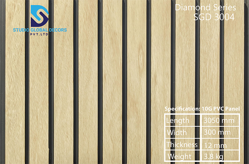 Laminated 10 Groove Pvc Fluted Wall Panel - Color: More Than 50 Designs Available