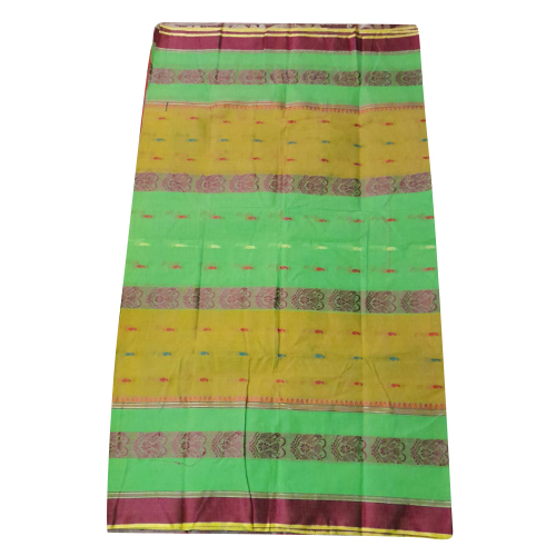 Pure Cotton Tanth Buti Saree - Multicolor Design, Lightweight and Breathable Fabric for All Seasons, Perfect for Casual and Formal Occasions