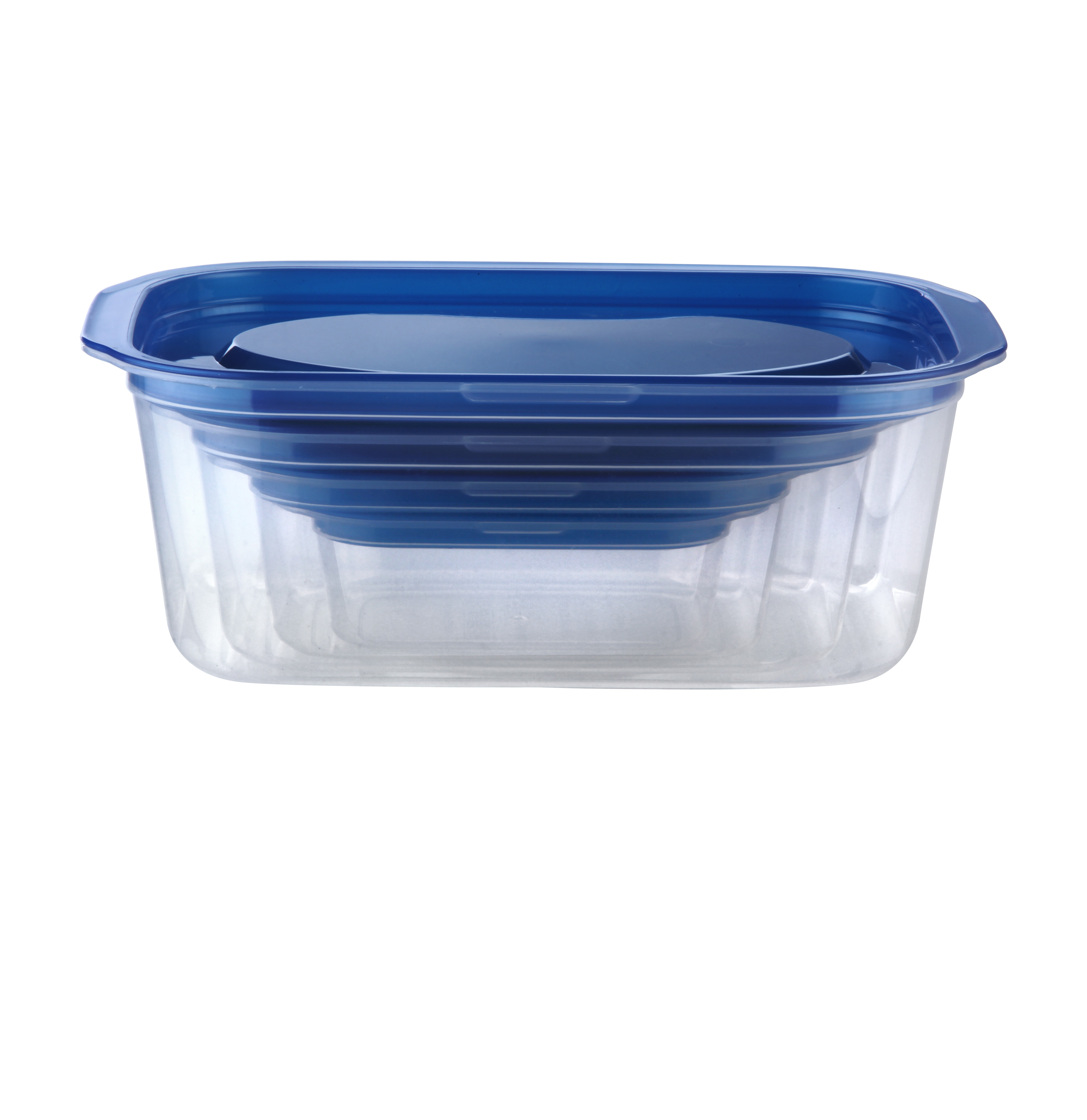 Plastic Airtight Food Storage Container 4 Pcs Set - Food-grade Pp Material, Sizes 200-500-1000-2000ml, Clear Bottom With Opaque Lid, Bpa Free - Stackable & Nestable Design
