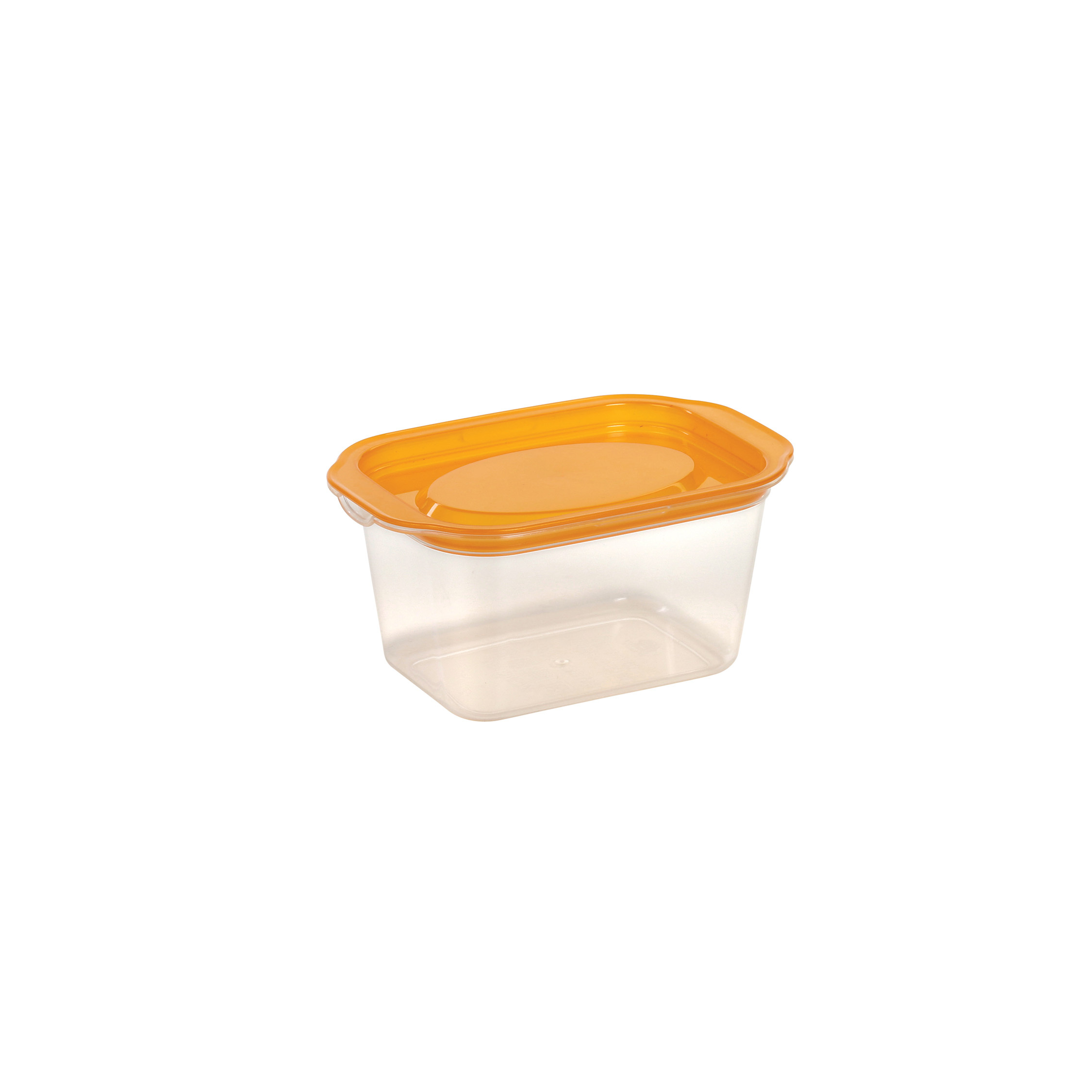 Plastic Airtight Food Storage Tall Container - 340ml | Material: Polypropylene Size: 131 X 88 X 65 Mm Color: Clear Bottom Opaque Lid Microwave Safe Rectangular Shape