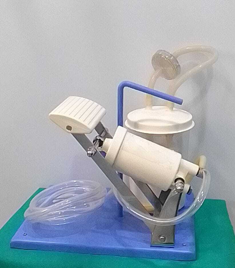 Foot Suction Imported - Stainless Steel, 1500ml Polycarbonate Jar With Abs Lid, 5kg Weight | Heavy Piston Pump, Non-collapsible Tubing, Suitable For Clinics And Home Healthcare