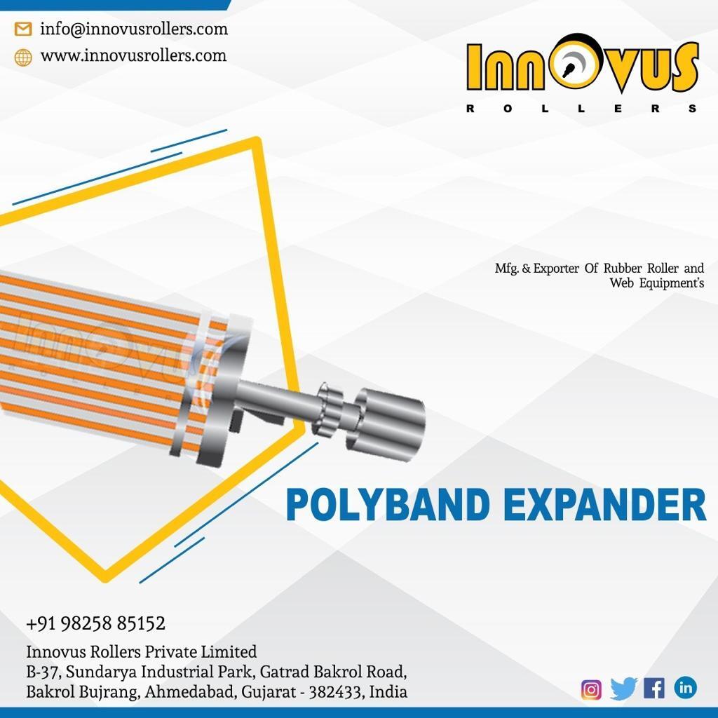 Polyband Expander - Aluminium, Customized Size, 100mm Diameter , Eco-friendly Rubber Roller For Delicate Material Wrinkle Removal