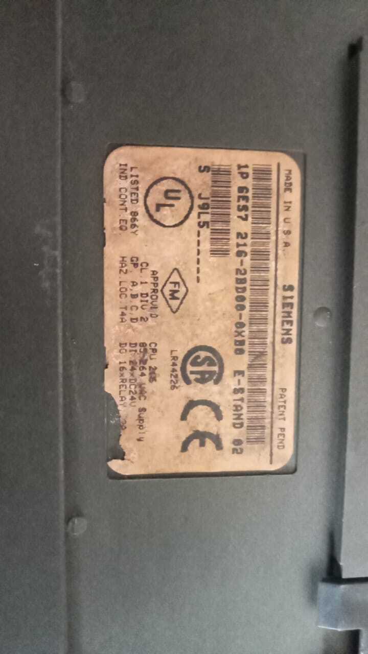 Siemens 6es7 216-2bd00-0xb0 Plc