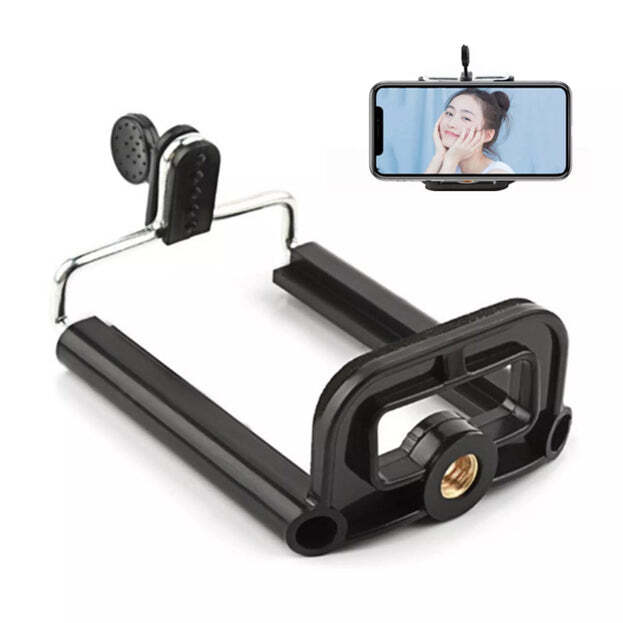 Mobile Holder Attachment For Selfie Stick And Mobile Tripods (7338)