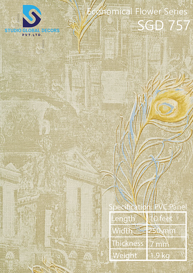 Decorative Flower Pvc Panel - Color: More Than 50 Designs Available
