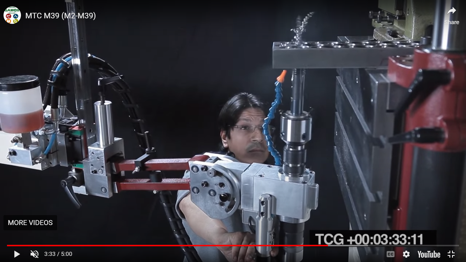 Tapping Machine Mtc M45 Model - Body Material: Steel