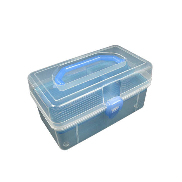 Plastic Art Storage Box Painting Supplies Multipurpose Case Meidum Size With Handle For Artists Students (4150)