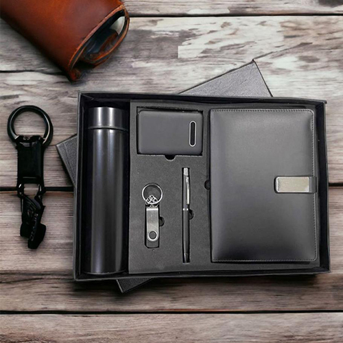 Black-Silver 5 In 1 Corporate Gift Set