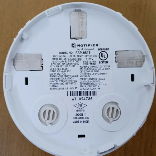 Fsp-951T Notifier Smoke Detector Application: Industrial