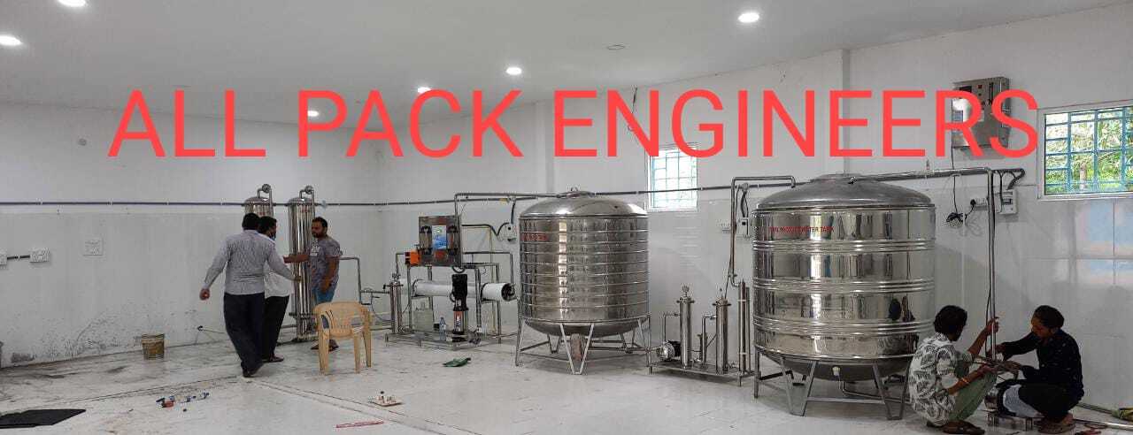 Packaged Drinking Water Plant - 2000l Capacity, Stainless Steel, 450kg Weight | Automatic Plc Control, Durable, Energy Efficient, 1-year Warranty, Heavy Duty Design