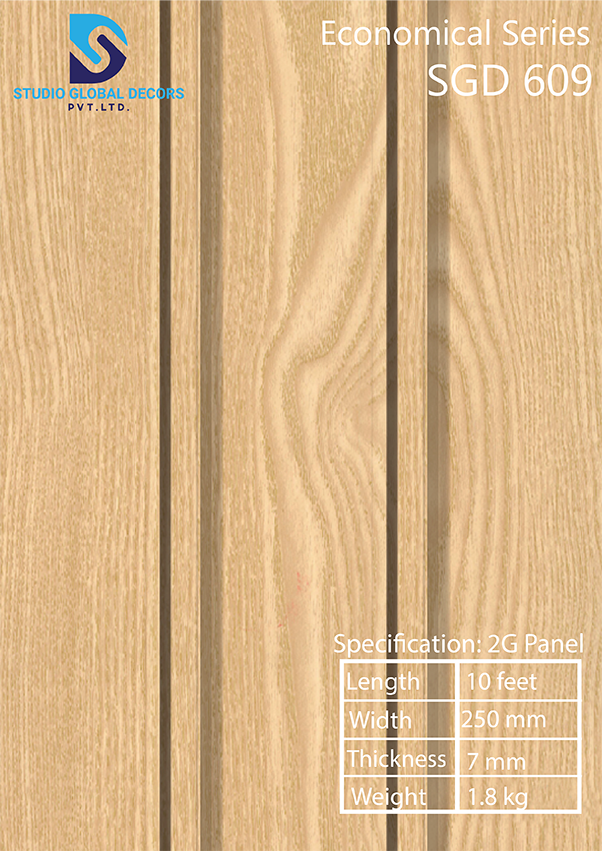 Economical Pvc Wall Panel - 10 Feet X 250 Mm | High Quality, Waterproof, Fire Retardant, 50+ Designs Available