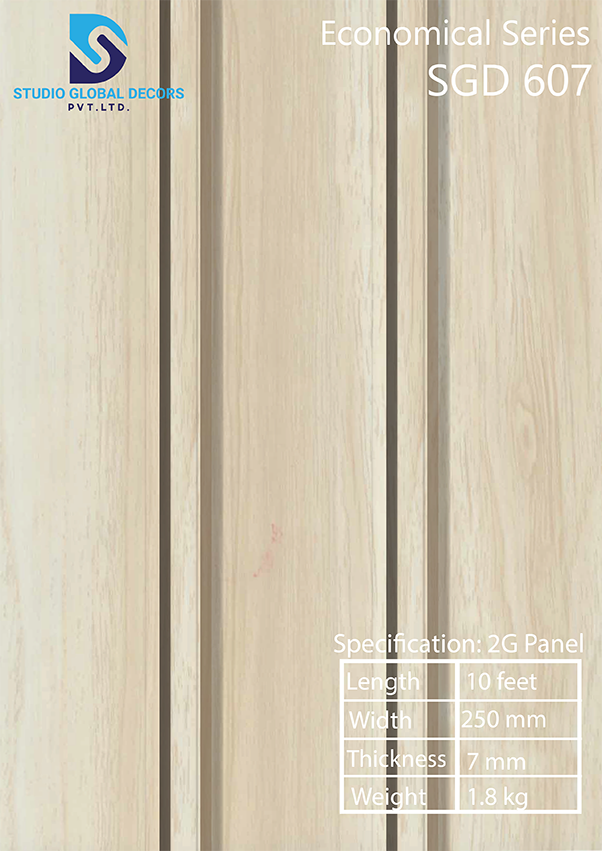 Economical Pvc Wall Panel - 10 Feet X 250 Mm | High Quality, Waterproof, Fire Retardant, 50+ Designs Available
