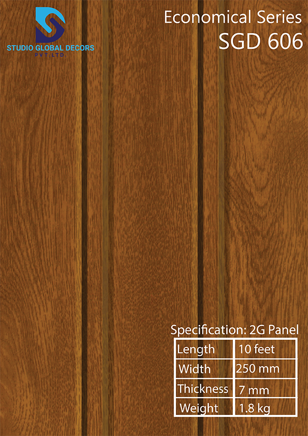 Economical Pvc Wall Panel - 10 Feet X 250 Mm | High Quality, Waterproof, Fire Retardant, 50+ Designs Available