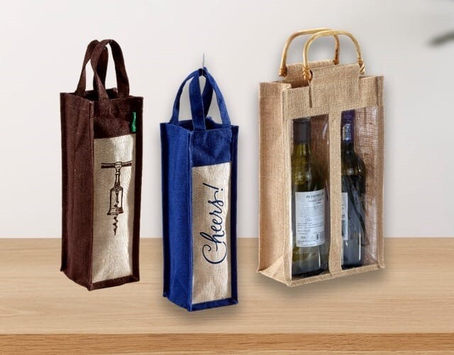 Jute Bottle Bags - 12x14 Inches | Eco-friendly, Durable Material For Sustainable Packaging