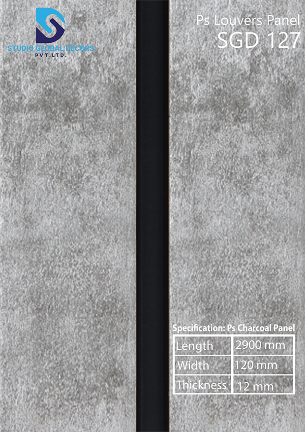 Ps Charcoal Decorative Louvers Panel - Color: More Than 50 Designs Available