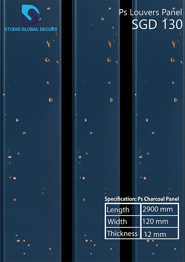 Ps Charcoal Decorative Louvers Panel - Color: More Than 50 Designs Available