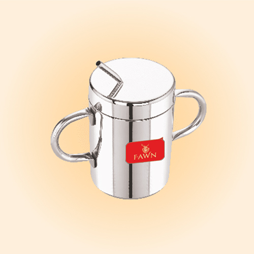 Fawn Smily Stainless Steel Glass - Color: Silver
