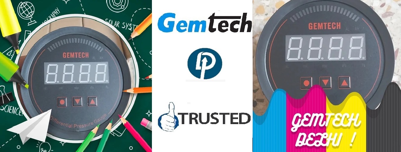 Gemtech Series 3000 Digital Pressure Gauge Range 0 To 2500 Pascal