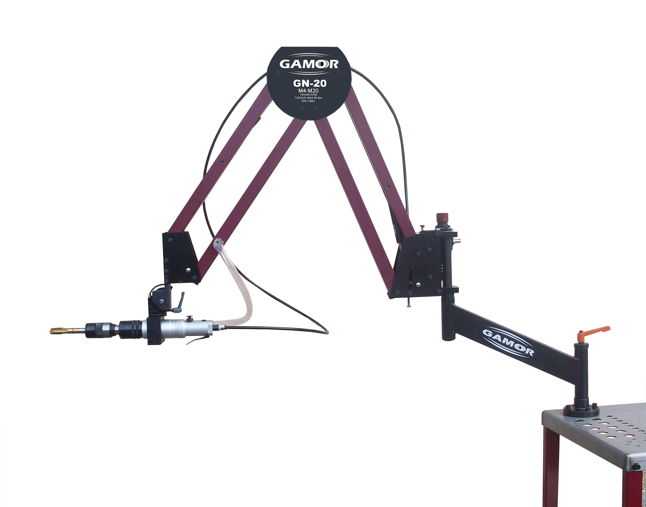 Portable Arm Tapping Machine Gn16 Vertical Model - Air Consumption: 935 Lt/min