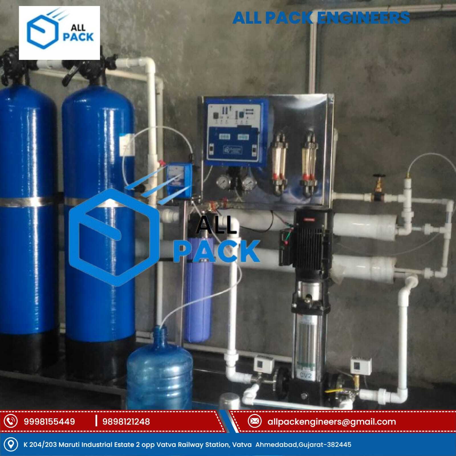 Water Purification System - Frp Material, 440v Electric Drive | Semi Automatic, High Purity, 1000 Tds To 50 Tds Recycle Rate
