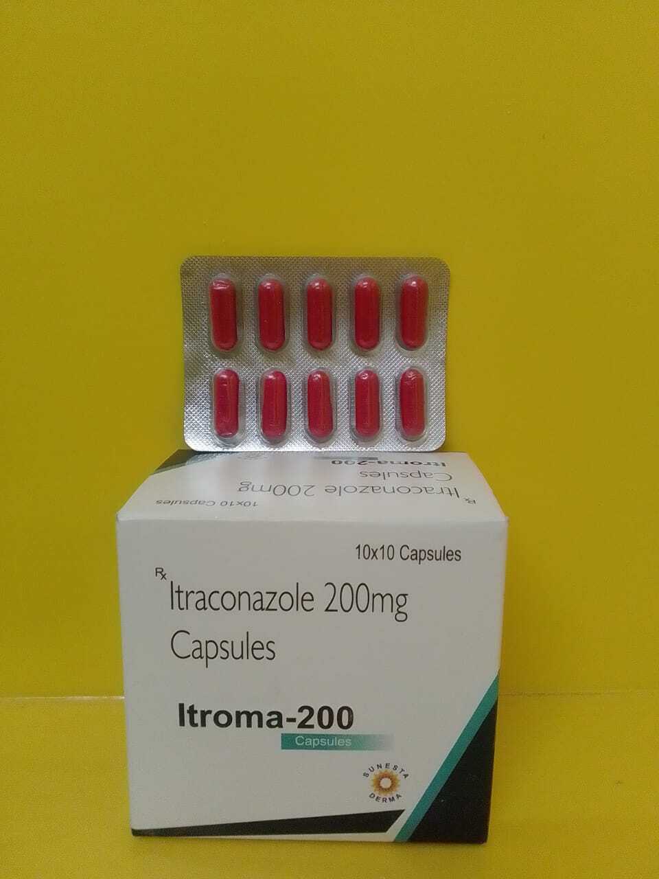 Itraconazole Capsules - 10, 50 Count | Suitable For Teenagers, Women, Adults, Aged Persons, Store In A Cool And Dark Place, Dosage As Per Directed By The Physician