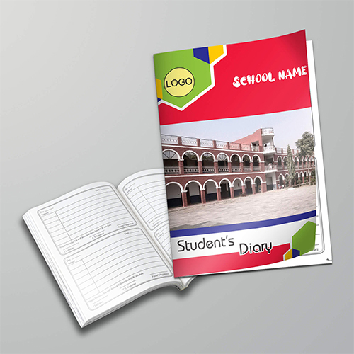 Small Diary - Paper, Small Size, Multicolor | Features Soft Cover, Customizable Print, Eco-friendly Material, Ruled For School Use