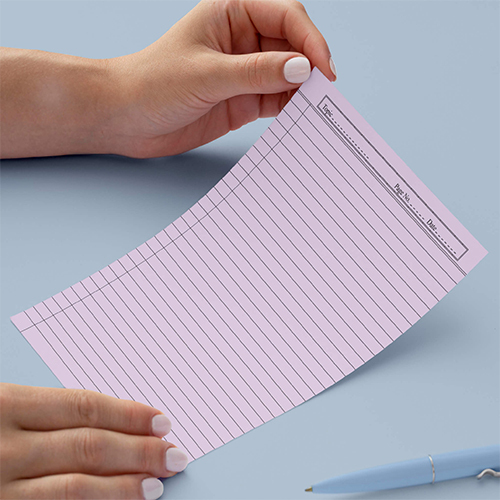 White Ruled Sheet - Binding: Unbound