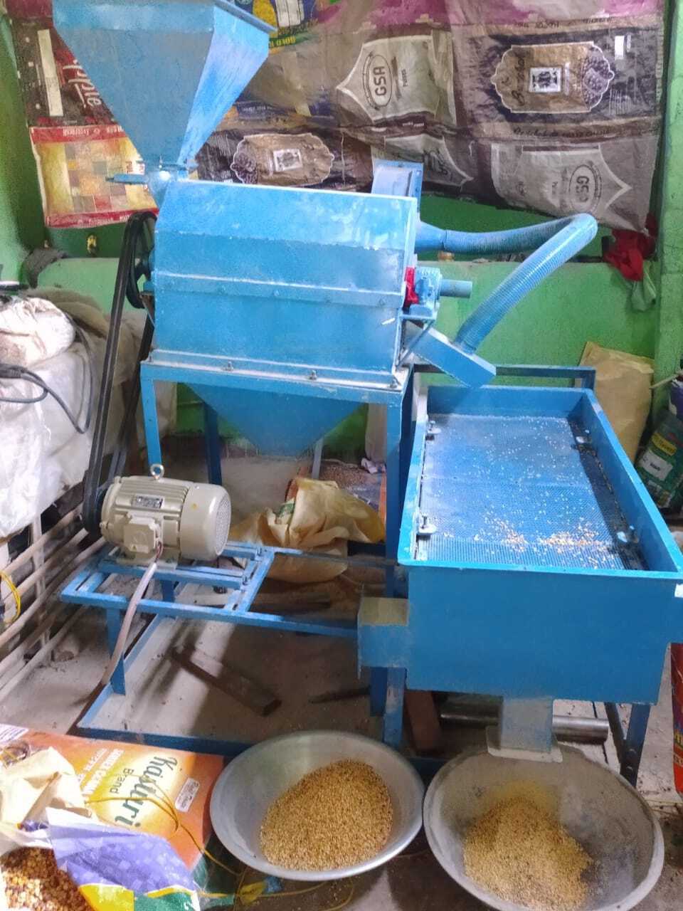 Chana Peeling Machine - Color: Silver