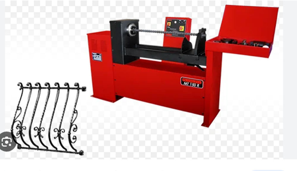 Automatic Decorative Wrought Iron Twisting Machine - 415 Power, Semi-automatic, Maximum Twisting Capacity 20 Mm, Red | Versatile For Ornamental Forging And Custom Designs, Ideal For Blacksmith Workshops