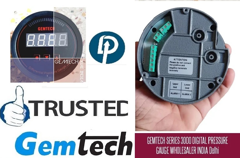 Gemtech Series 3000 Digital Pressure Gauge Range 0 To 1000 Pascal