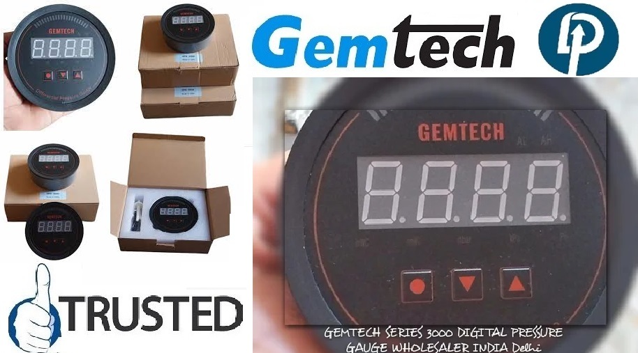 Gemtech Series 3000 Digital Pressure Gauge Range 0 To 500 Pascal - Accuracy: A 1%fs
