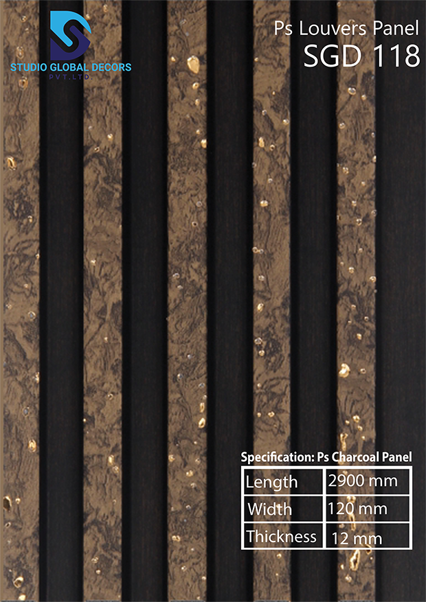 Ps Charcoal Panel - Ps Material, .41*10 Size, Over 50 Color Variants | Ideal For Homes, Offices, Hotels, Restaurants, And More