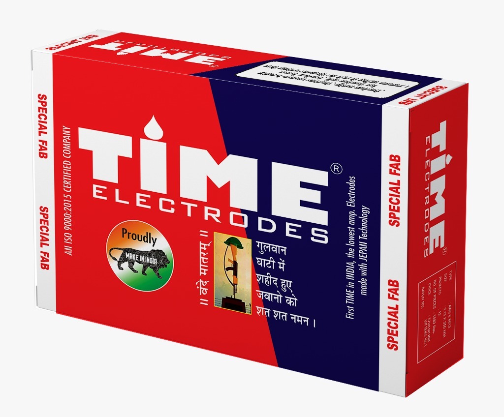 Time Hardfacing Electrode - Mild Steel, 3.15/4/5mm Diameter, 350/450mm Length, Silver Color | Industrial Usage, Ac Opening Pattern