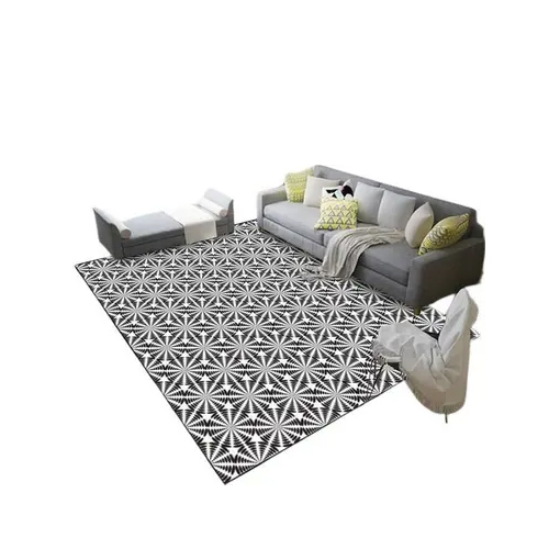 Good Quality And Premium Design Black And White Carpet Non-Slip