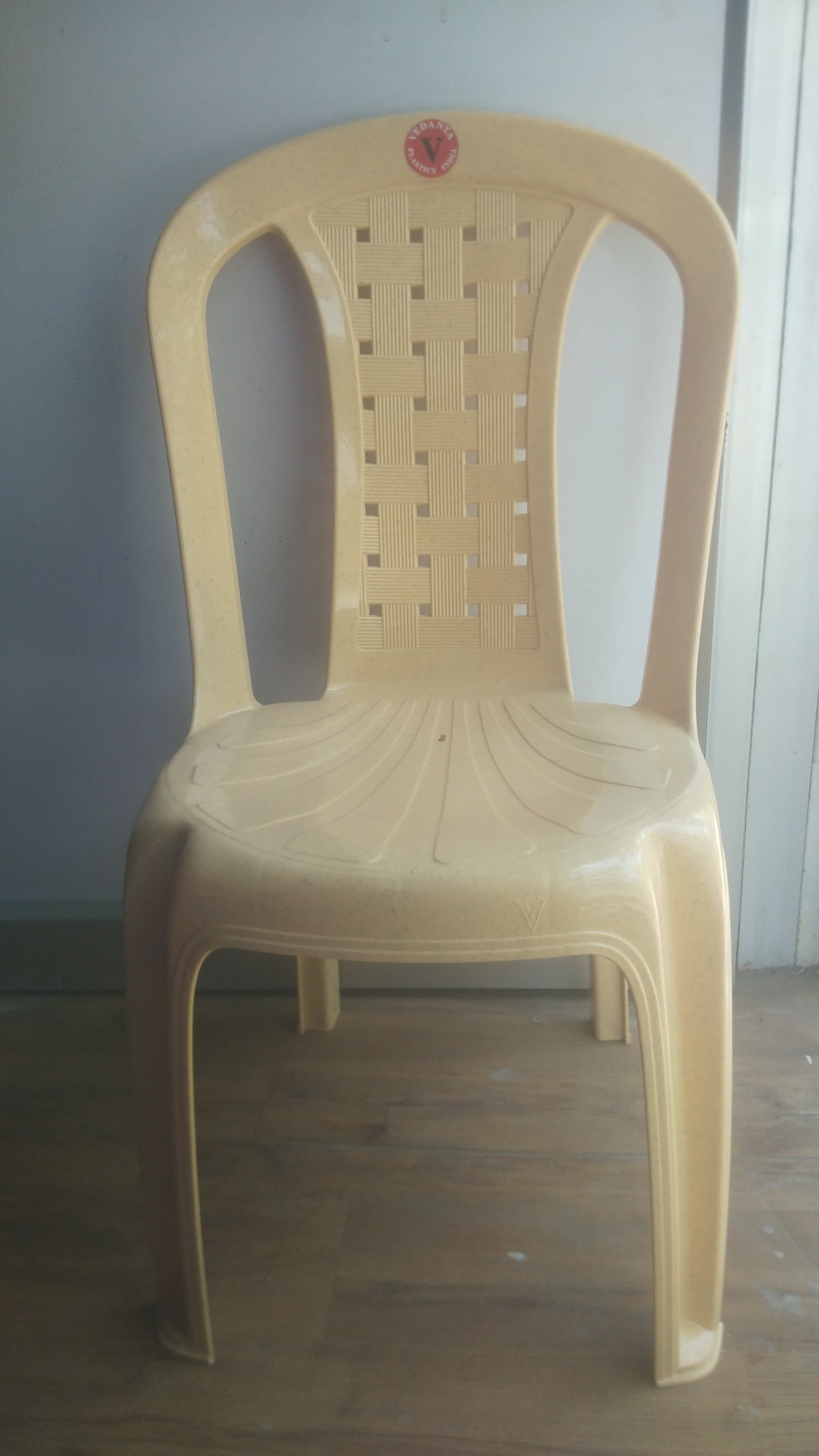 Vedanta Plastic Armless Chairs - 88x45 Cm, Red, Green, Blue, Beige, Orange, Brown | Sturdy, Modern Design, Indoor Use, Stackable, Excellent Finish
