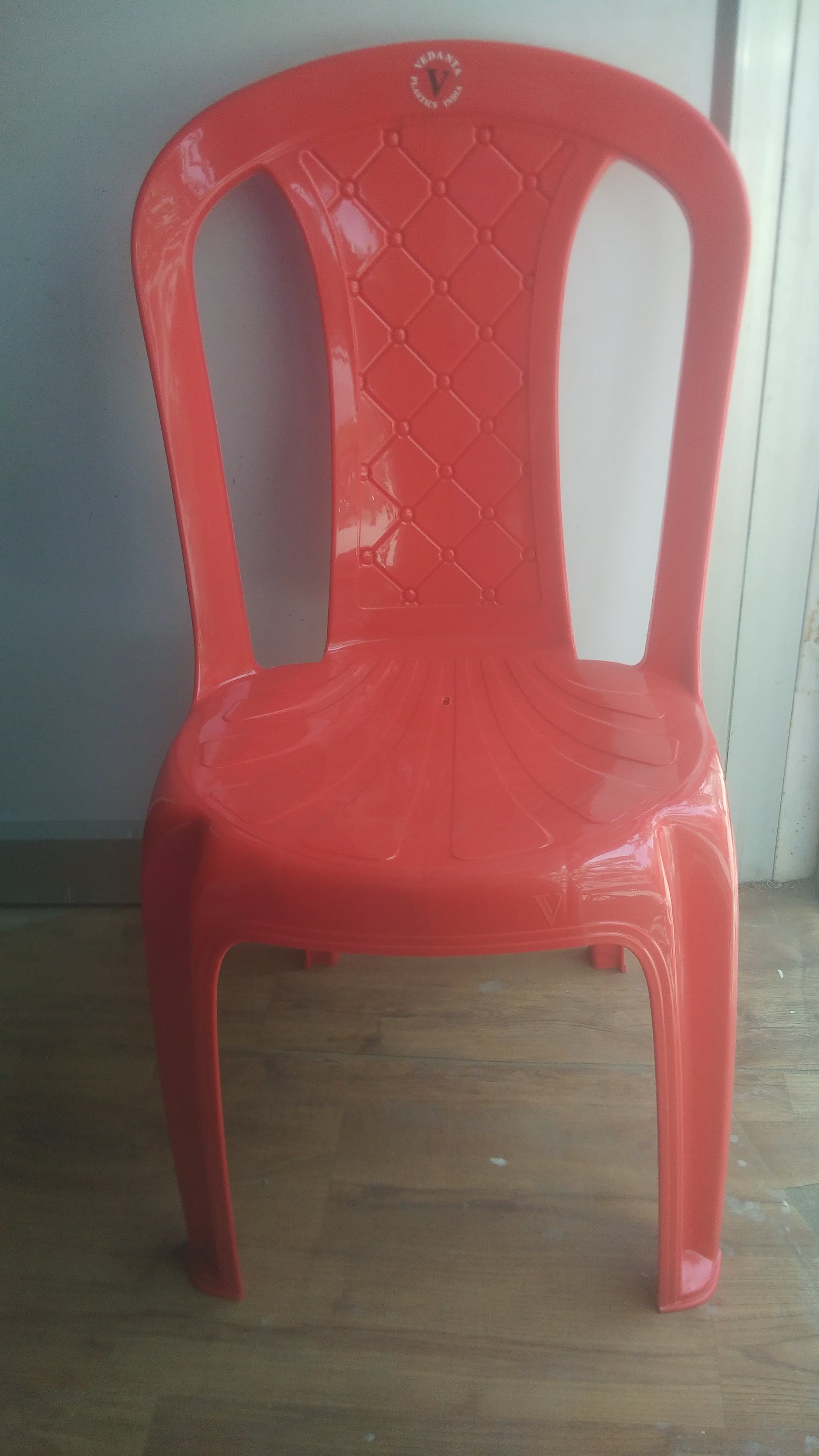 Vedanta Plastic Armless Chairs - 88x45 Cm, Red, Green, Blue, Beige, Orange, Brown | Sturdy, Modern Design, Indoor Use, Stackable, Excellent Finish