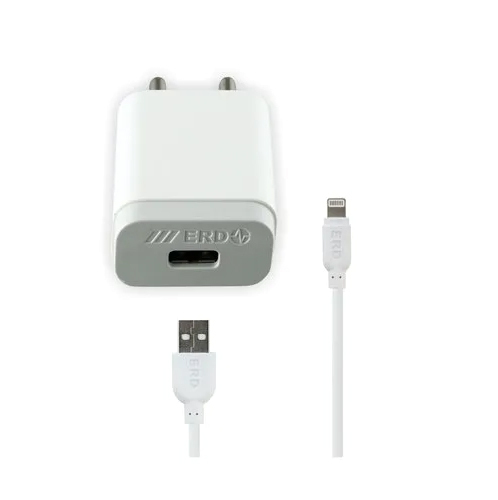 TC21 Lightning Charger - Plastic and Metal Materials | Compatible with iPhones, iPads, and iPods, User-Friendly Reversible Connector, Voltage Range 150-240 V