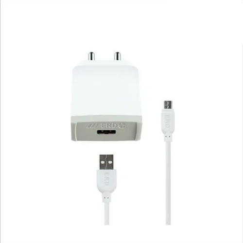 TC 31 Micro USB Charger - Plastic & Metal, Universal Mobile Compatibility, 150-240V Voltage Range, LED Indicator Light, Warranty Included