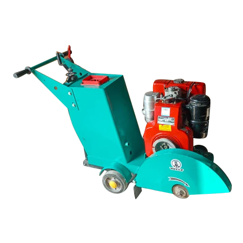 Concrete Road Cutting Machine - MS Material, Blue Color, 110-220 Voltage | Good Quality, Industrial Application