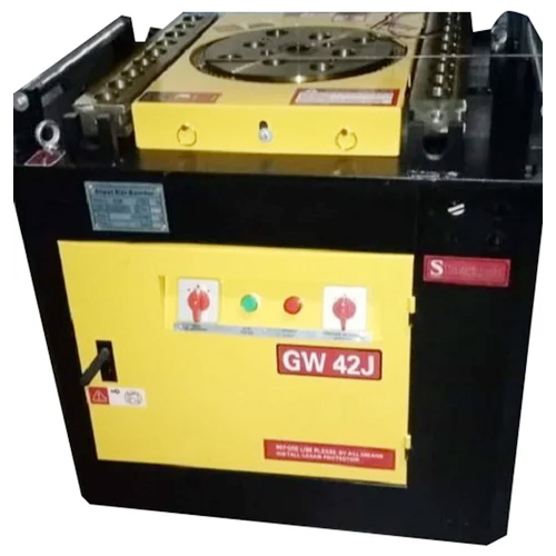 Black And Yellow Gw42J Bar Bending Machine