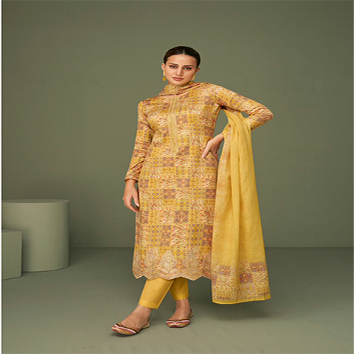 Salwar Suit - Rayon, 44 Inches Length, Size S-xl | Orange Color, Casual Wear, Embroidered Design For Various Occasions