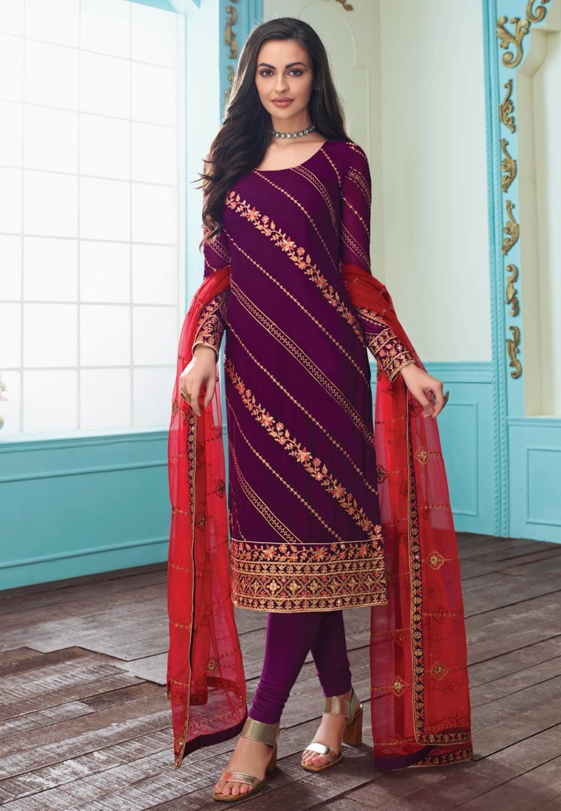 Salwar Suit - Rayon, 44 Inches Length, Size S-xl | Orange Color, Casual Wear, Embroidered Design For Various Occasions