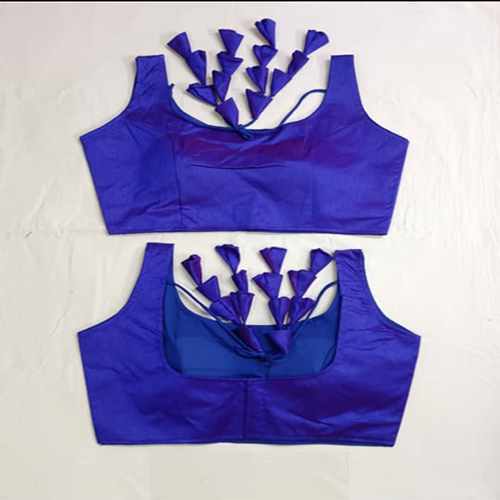 Ladies Blouse - Silk Blend, S-xl | Multicolor, Sequin Embroidery, Round Neck, Sleeveless For Formal And Informal Events