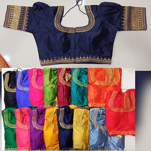 Ladies Blouse - Silk Blend, S-xl | Multicolor, Sequin Embroidery, Round Neck, Sleeveless For Formal And Informal Events