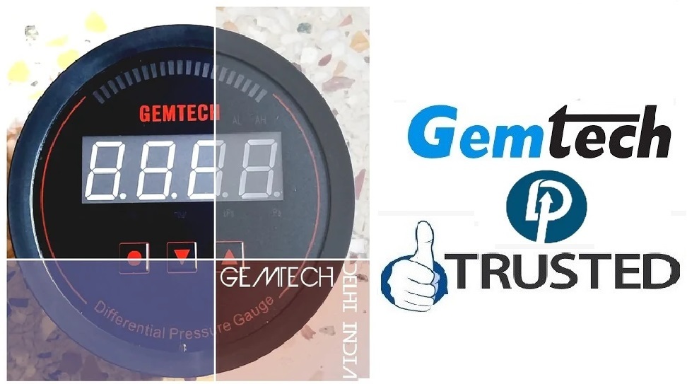 Gemtech Series 3000 Digital Pressure Gauge Range 0 To 125 Pascal - Accuracy: A 1%fs