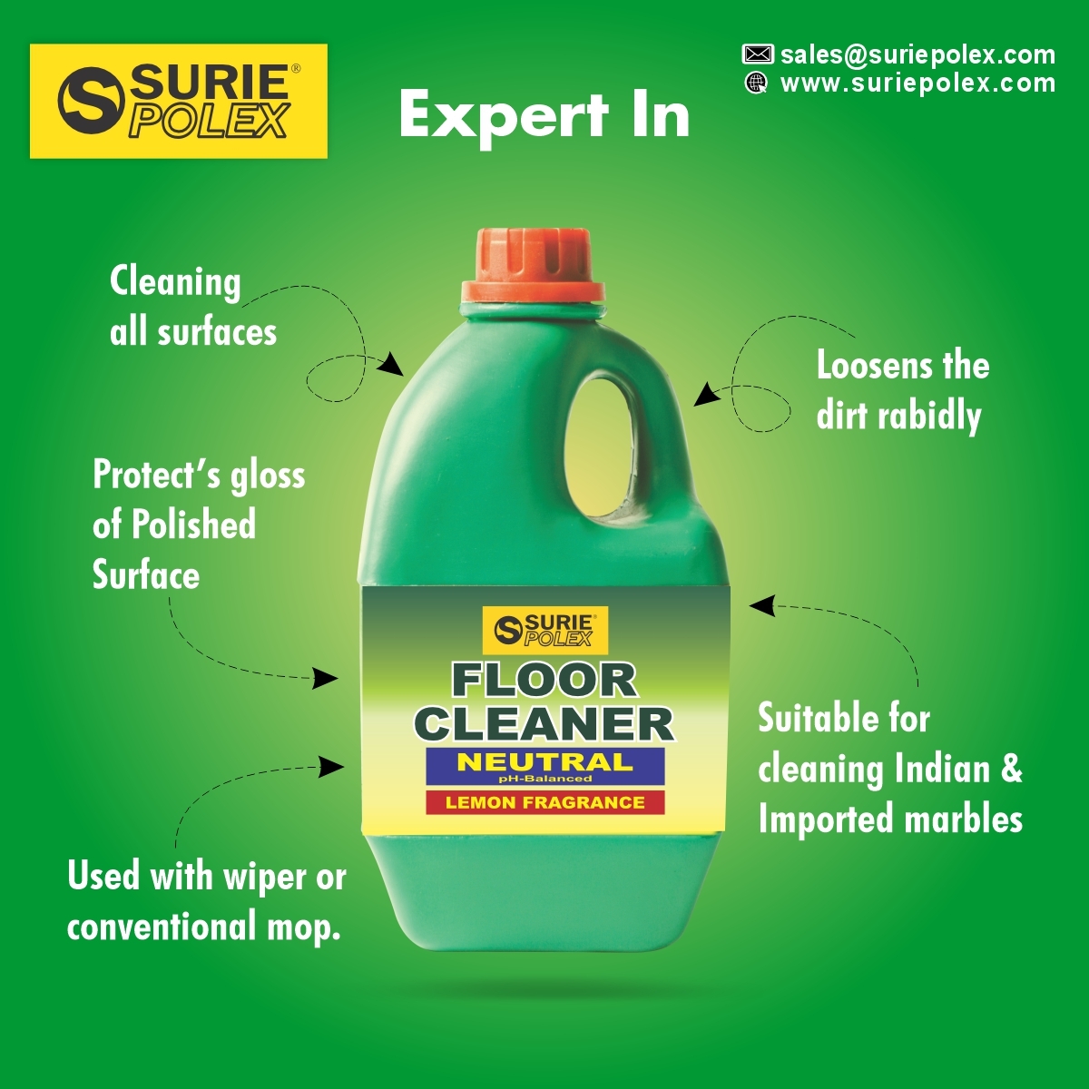 Neutral Floor Cleaner - 1 Liter | Industrial Grade, Brown Liquid, Ph Balanced, High Gloss Maintenance, Impurity-free, Heat Resistant, Suitable For Marble, Granite, Concrete