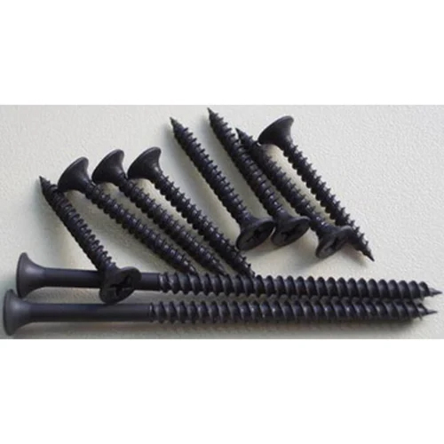 Carbon Steel Fasteners - 6-12mm Black Oxide Flat Phillips Coarse Thread Fasteners | Durable for Wood and Metal Joining